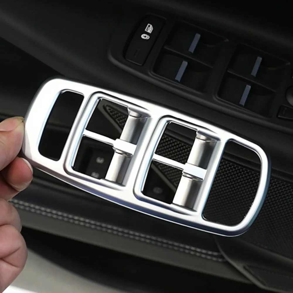 

Door Window Glass Lift Button Switch Knob Decorative Cover Trim Sticker For XE Chromium Stylling Interior Accessories