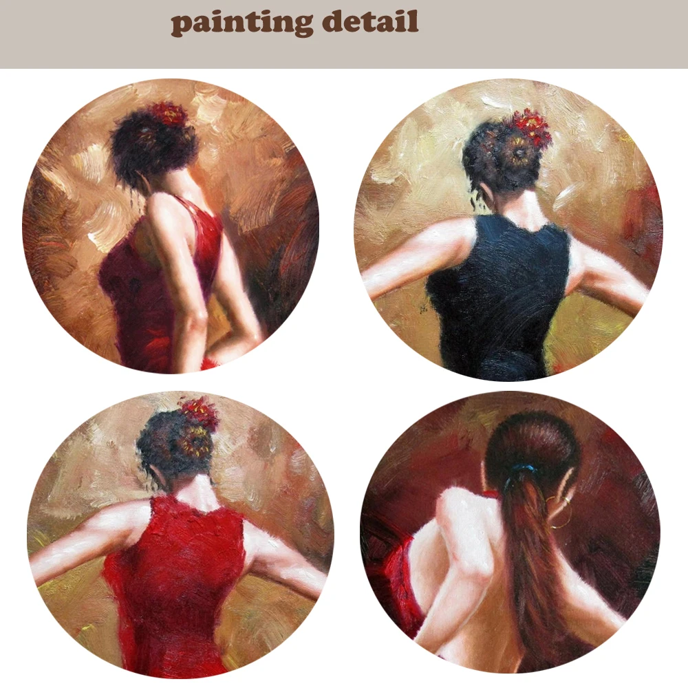 

Free shipping Handpainted Dancer Oil Painting on Canvas Hand Painted Oil Painting Wall Art Home Decor