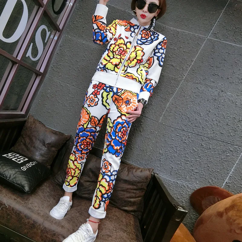 Осенниеспортивные комплекты модные повседневные женские спортивные костюмы 2019