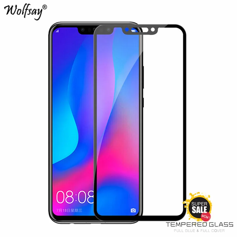 Полностью клеевое стекло для Huawei P Smart Plus защита экрана закаленное пленка