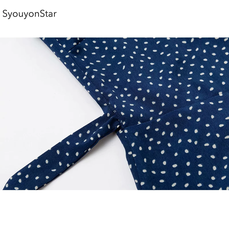 Женское платье с запахом youyonstar синее мини-платье v-образным вырезом и оборками