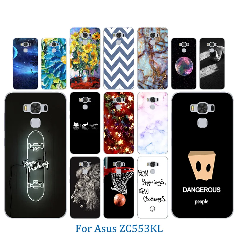 Чехол для ASUS Zenfone 3 Max ZC553KL чехол с принтом скейтборда Мягкие силиконовые сумки Fundas