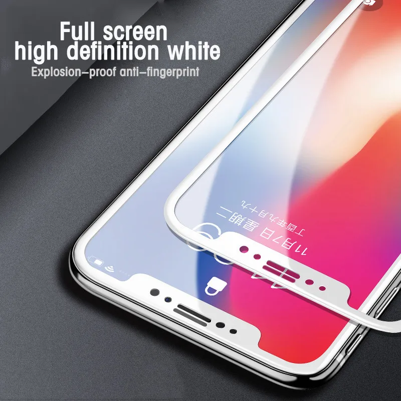 Закаленное 3d стекло с полным покрытием для iPhone 12 mini 11 Pro X XS MAX XR SE 2020 7 8 6 6s Plus