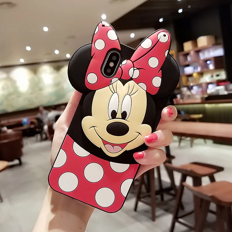 Силиконовый чехол с Минни для телефона для Apple iPhone 7 Plus 8 5 5S Fundas для iPhone X 6 6s plus Coque для iPhone XsMax XR TPU 7 Plus