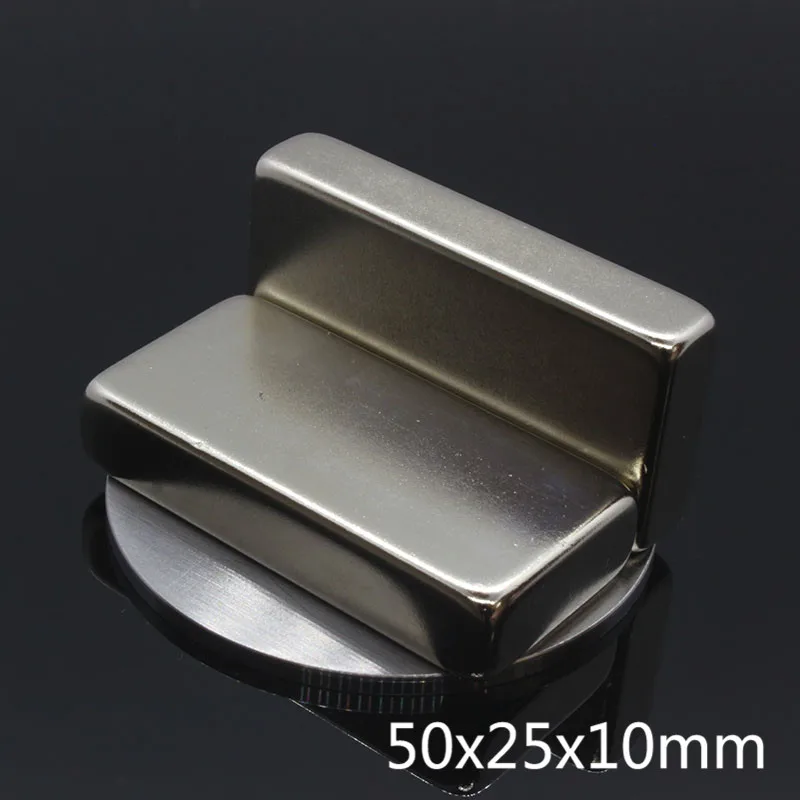 1pc 50 x 25 10 mm Block powerful Neodymium Magnet Cuboid NdFeB Rare Earth Magnets Permanet Super Strong 50*25*10 | Обустройство дома