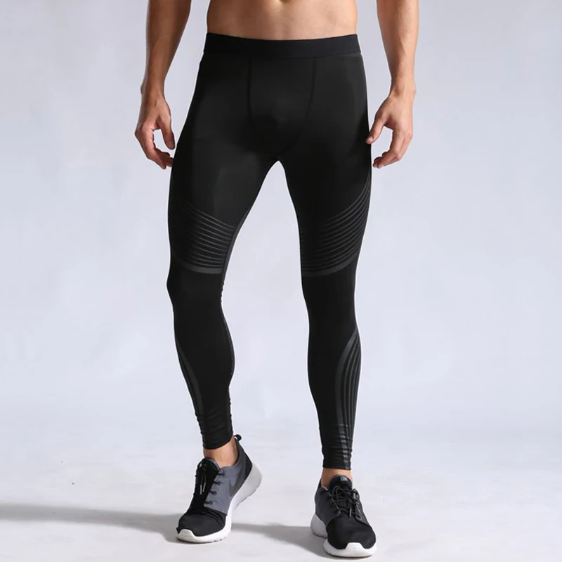 Компрессионные брюки мужские s обтягивающие леггинсы с колготками полосатые