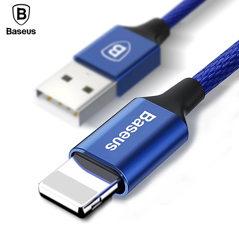 USB-кабель Baseus для iPhone X 8 7 Plus зарядный кабель мобильный телефон 5 6 6s iPad usb-кабель