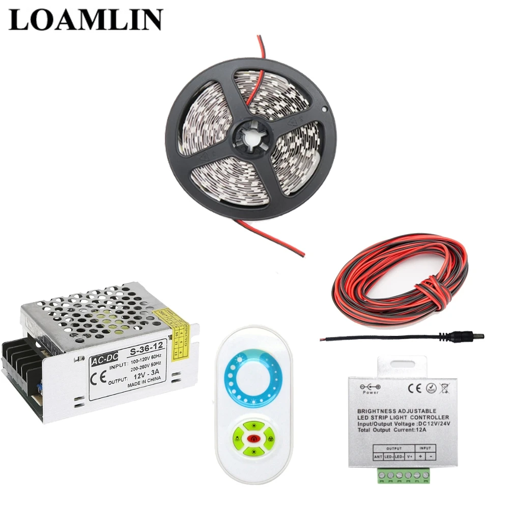 Светодиодная лента 5050SMD белый/теплый белый/синий/красный водонепроницаемый