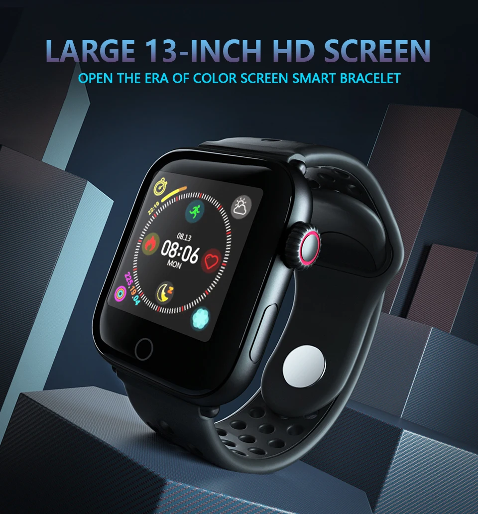 Torntisc 1.3 Inch Smart Watch IP67 Waterproof Heart Rate Monitor Blood Pressure For Apple Watch Android Phone SmartWatch Men