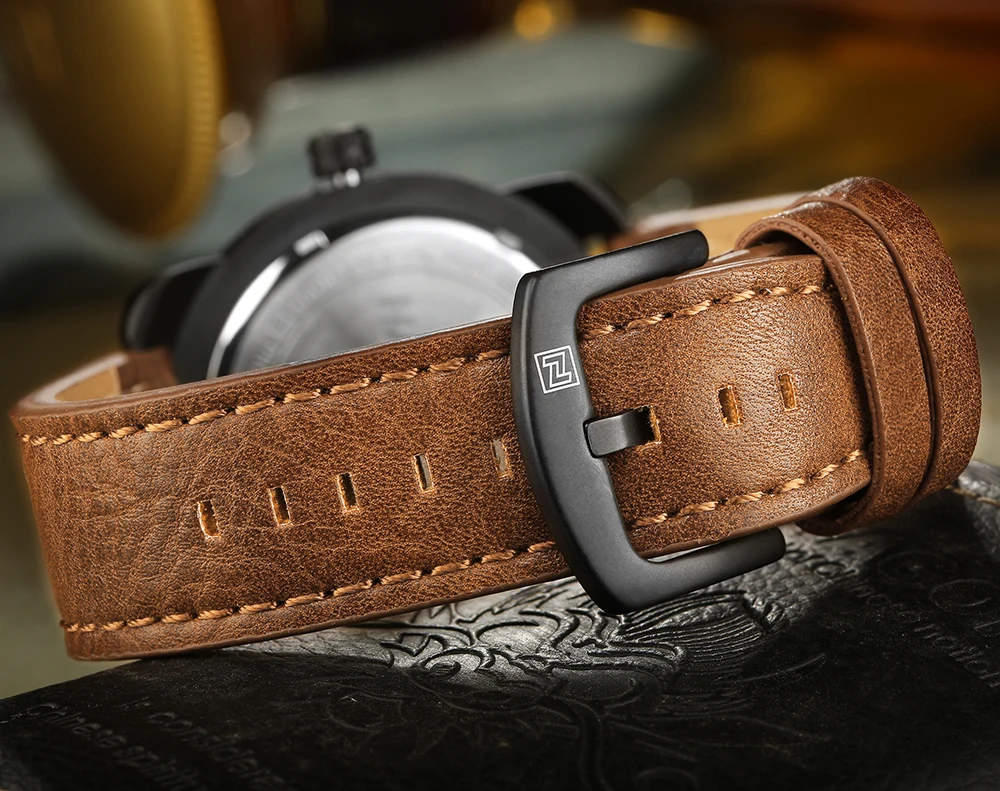 Naviforce оригинальный Элитный бренд Спорт Кварцевые часы Для мужчин кожа армии