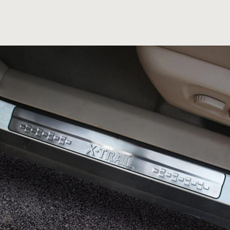 Накладка на порог двери из нержавеющей стали для Nissan X-Trail- T32 приветствуется отделка педали Аксессуары для стайлинга автомобилей