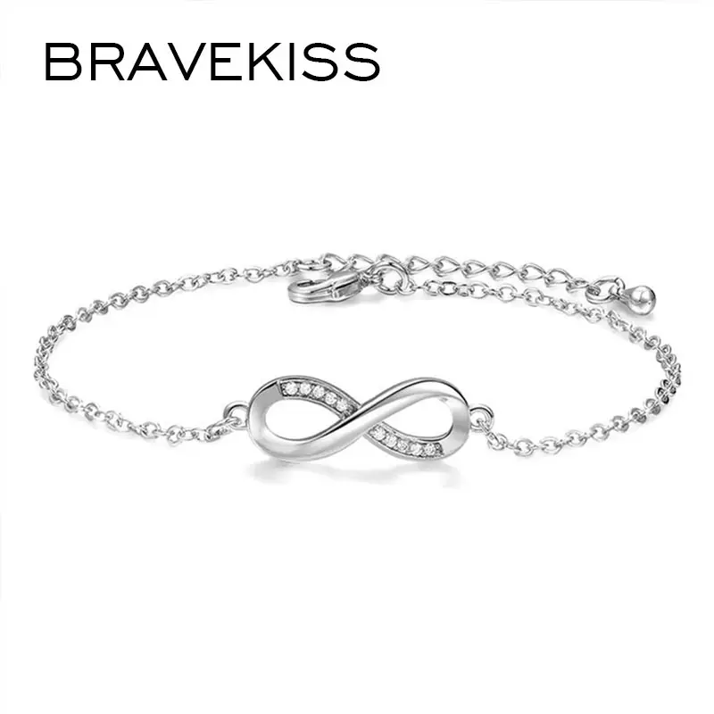 Браслет с буквами бесконечности BRAVEKISS Initial для женщин лучший друг дружба
