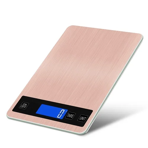 Золотой 10 кг/1 г 5 кг электронные кухонные весы USB цифровые весы для еды весы из нержавеющей стали ЖК-дисплей высокоточные измерительные инструменты - Цвет: Золотой