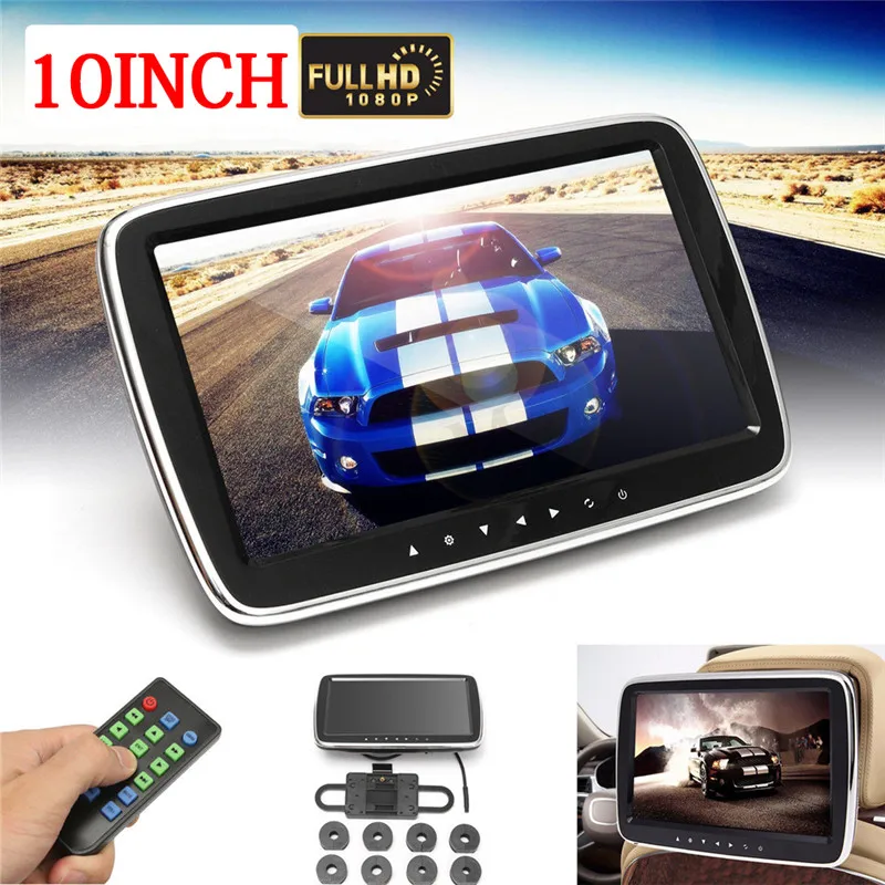 10inch DC12-24V PAL/NTSC 7W HD Digital LCD Screen Car Auto Headrest Monitor Media HiFi FM Audio Emission MP5 Player USB#291991 | Автомобили