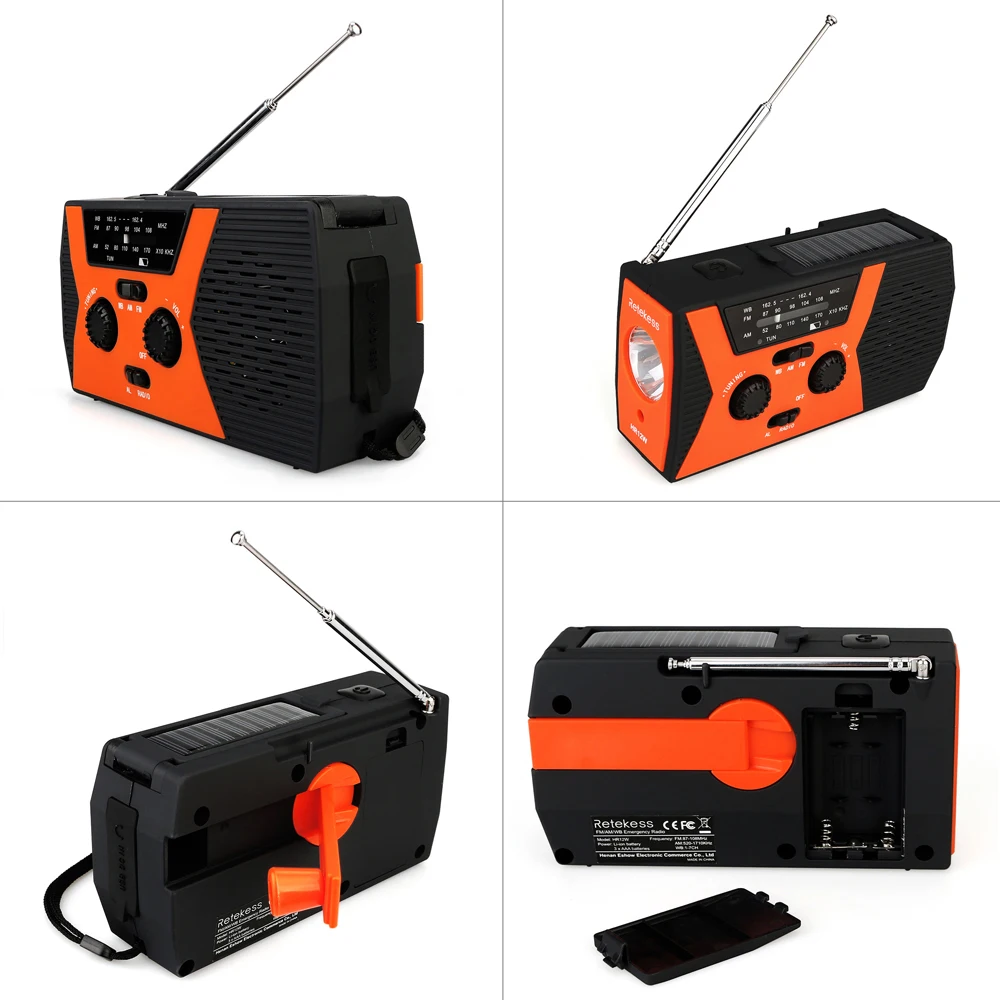Retekess HR12W FM AM WB цифровое радио w/светодиодный светильник для чтения наружный Многополосный Радио Солнечный ручной банк питания SOS сигнализация