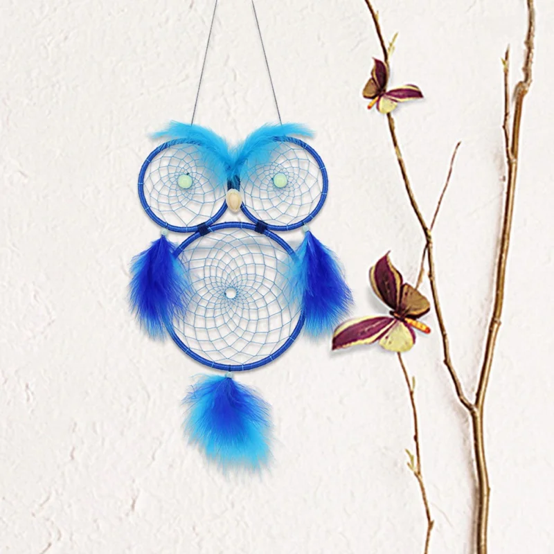 Hot Feather Dream Catcher Wind Chimes Handmade Crafts Home Decor Pink Dreamcatcher Net With Beads Hanging | Дом и сад