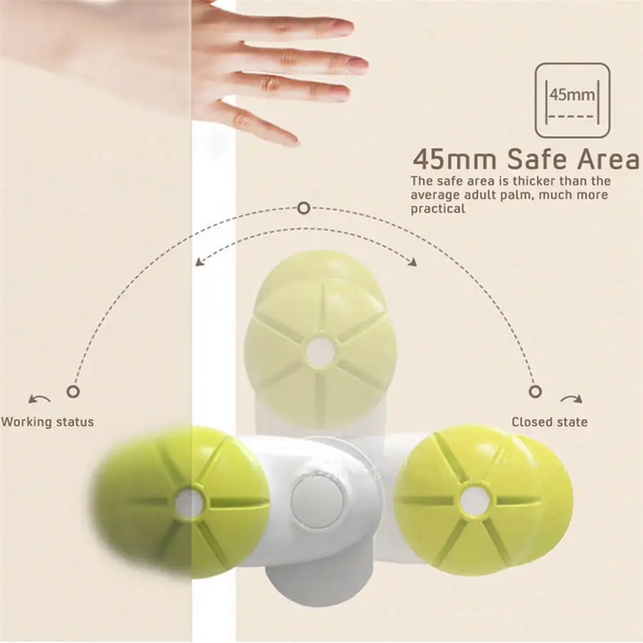 

Child Baby Kids Safty Lock for Cabinet Drawers Fridge Door 180 Degree Rotary Baby Safety