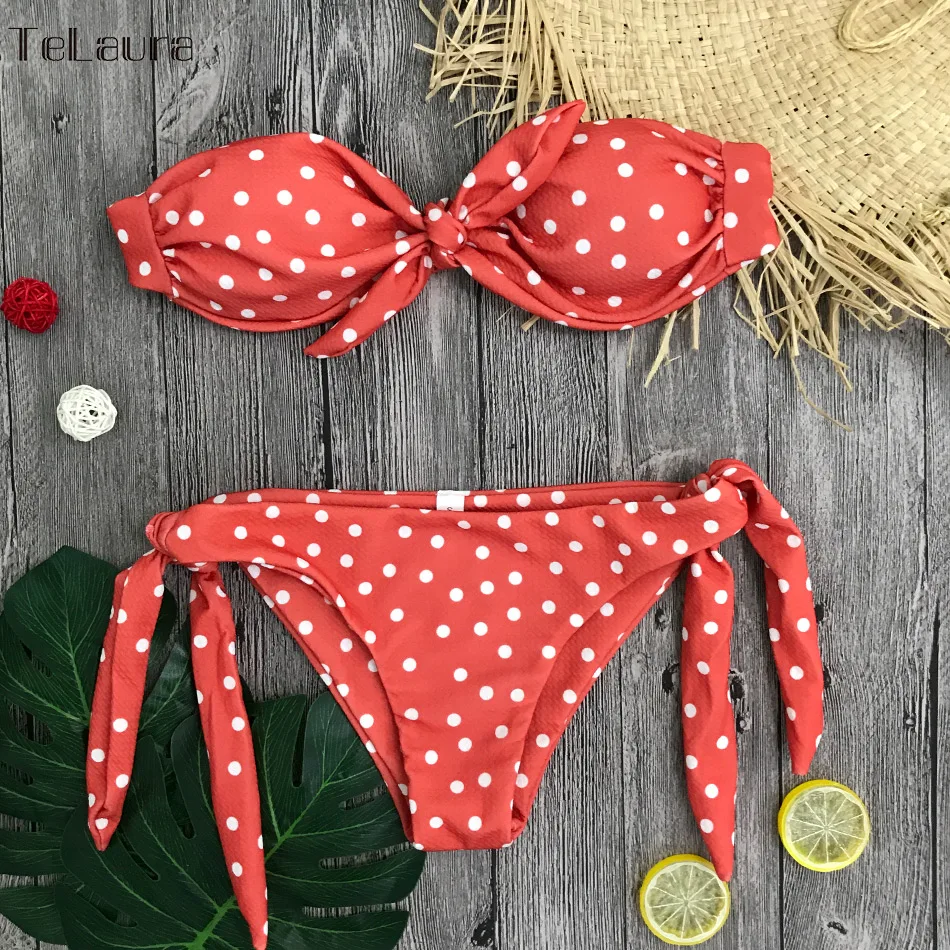 Женский купальник бикини с пуш апом и узором в горошек 2019|wear womens|wear beachwomen wearing bikini |
