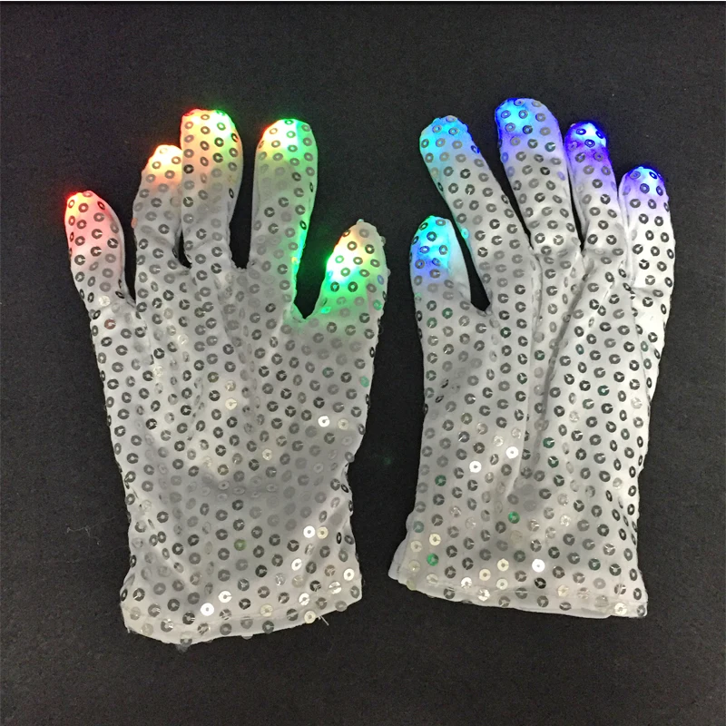 

2018 Costume Leds Leds Gafas Led 2pairs Luminous Gloves Finger Light Dancing Club Props Up Toys Glowing Unique Glow Colorful