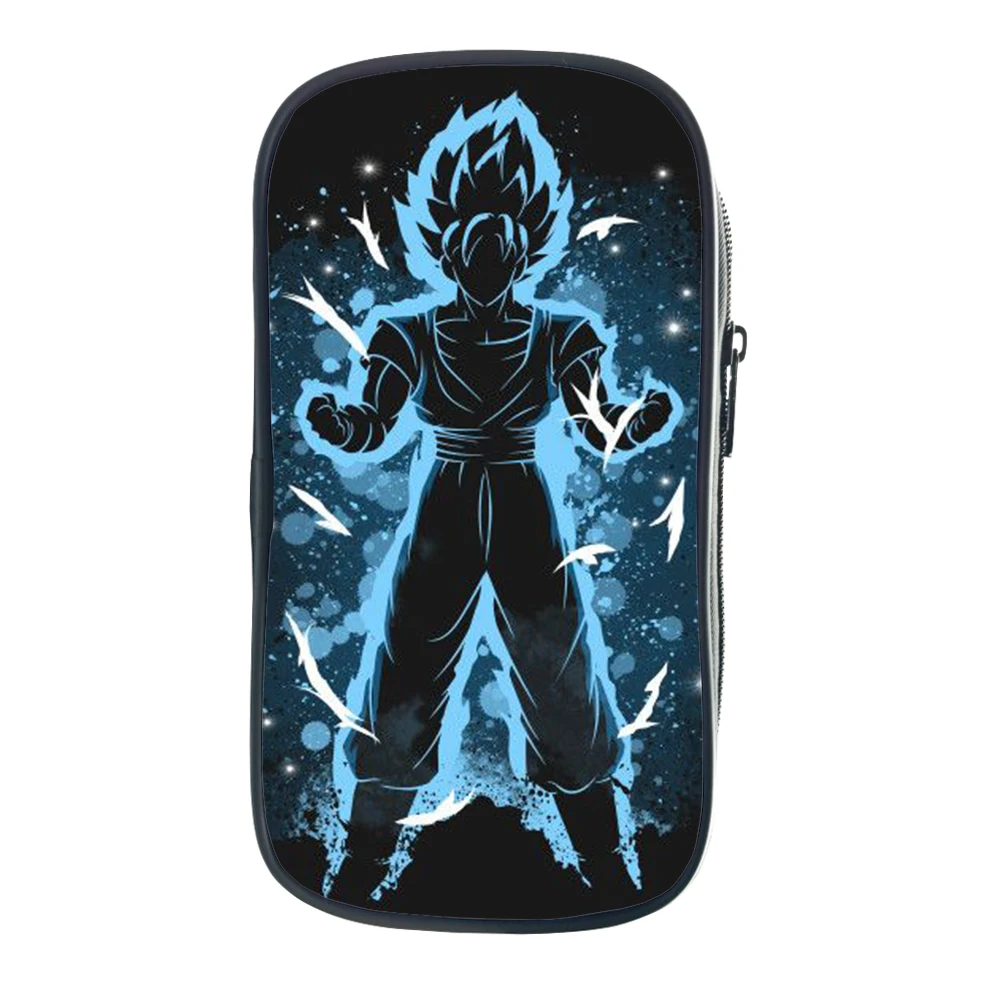 Двухслойный чехол-карандаш Dragon Ball Z Goku для мальчиков и девочек, школьный чехол, сумка для канцелярских принадлежностей, Детская милая сумочка для ручек, подарок для детей
