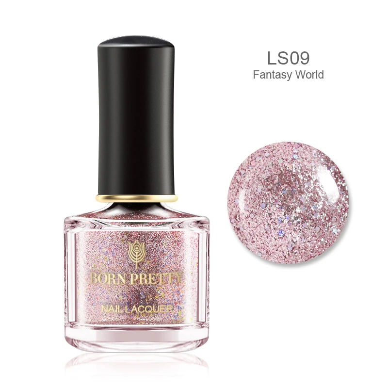 BP-LS09 BORN PRETTY лак для ногтей 6 мл Розовый Серебристый Блестящий лак без запаха лак Быстросохнущий лак для ногтей - Цвет: BP-LS09