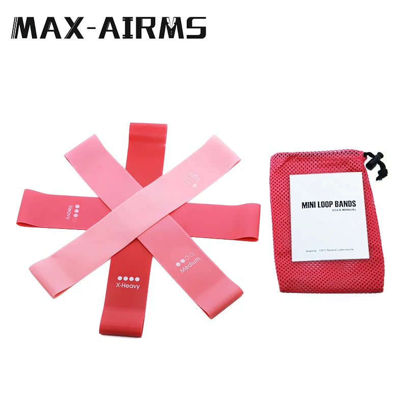 Maxairms резинки 4 уровня упражнение оборудование для тренажерного зала резиновые петли латекс Йога для тренажерного зала тренировочные для женщин