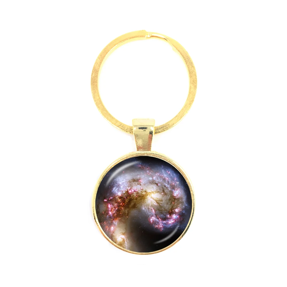 Брелок для ключей Galaxy Nebula стеклянный кабошон брелок на солнечной системе купол