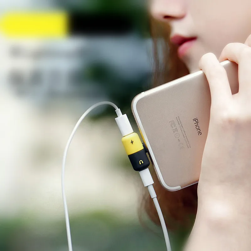 Адаптер для iPhone XS Max X XR 10 8 7 Plus Pin с двумя портами|Бамперы| |