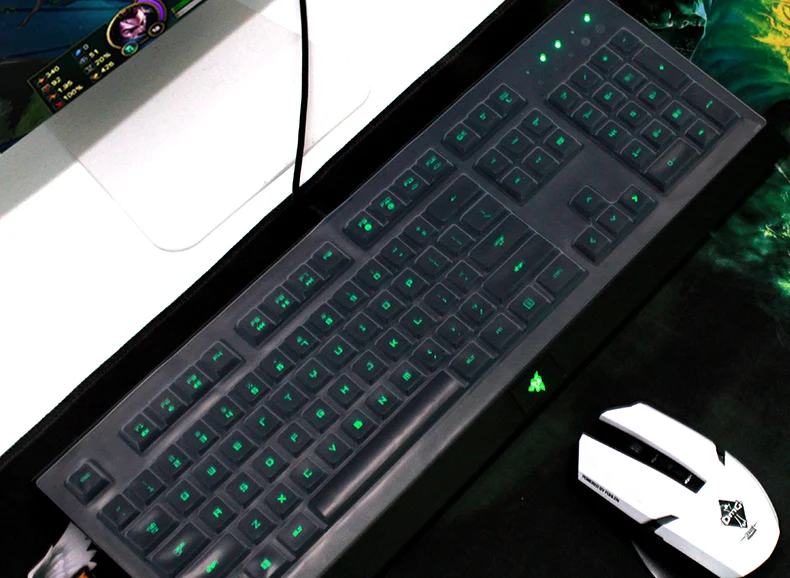 Прозрачный силиконовый защитный чехол для клавиатуры Razer Cynosa Chroma Проводная