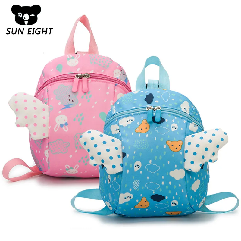 

SUN EIGHT High Quality Lovely Children Backpack Cartoon Kindergarten School Bags For 1-4 Years Wing Anti Lost Backpack For Kids