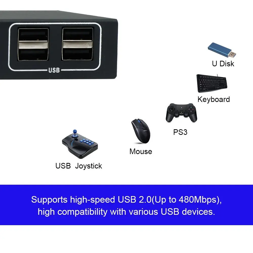 4 порта HDMI USB KVM 4K переключатель сплиттер для обмена монитором клавиатура мышь