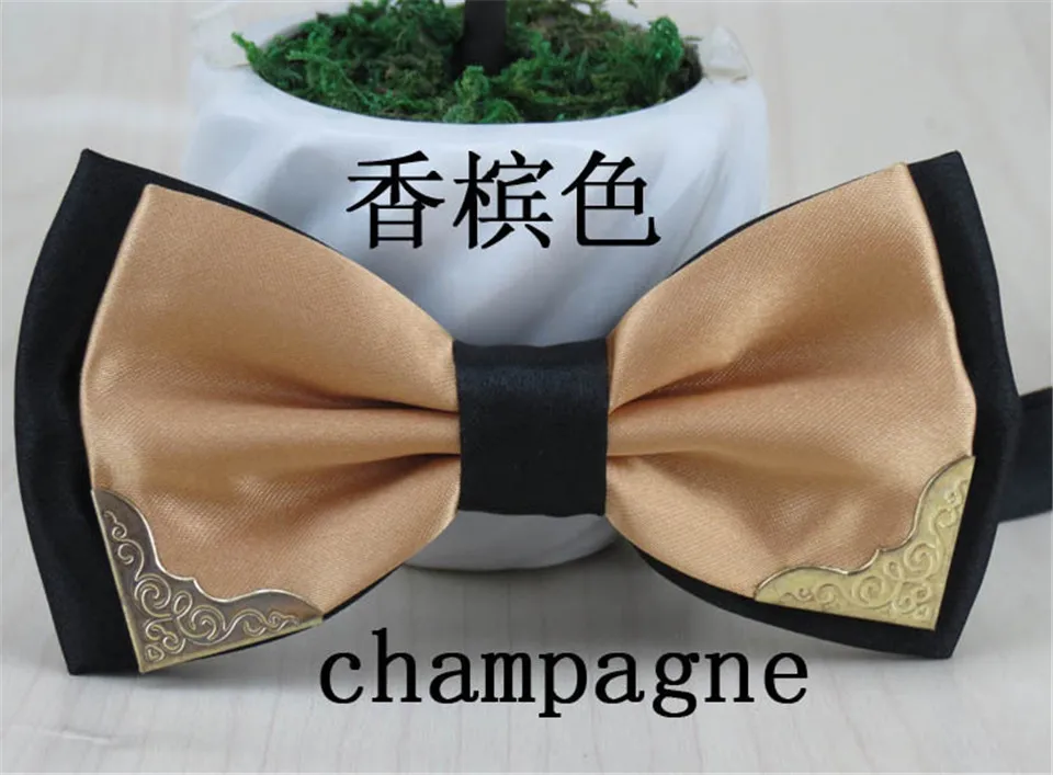 Галстук бабочка для мужчин и женщин металлический галстук 11 цветов|fashion mens ties|tie