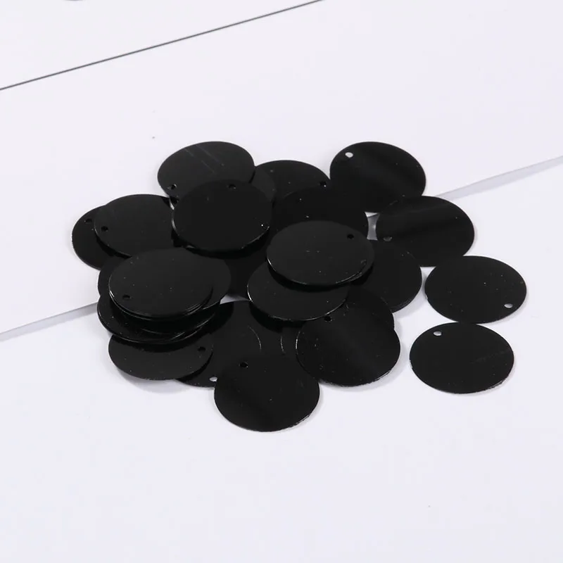 Solid Black 10 г/упак. Круглый блесток 6 мм 8 мм 10 мм 15 мм 20 мм Швейные Блестки для судов, аксессуары и украшения, свадебное платье Craft 28 Цвет - Цвет: Solid Black