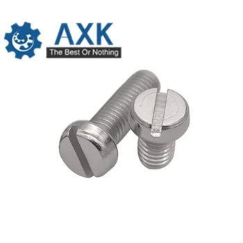 

10/50pcs M3 M4 M5 M6 M8 304 A2-70 stainless steel GB65 Slotted Cap Head Slot Column Round Cheese Head Screw Bolt Length=4-100mm