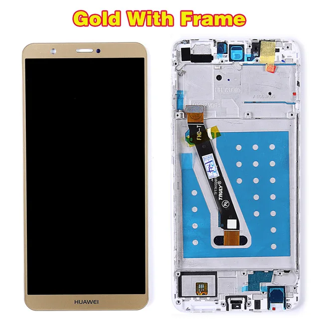 Gold With Frame Huawei P Смарт ЖК-дисплей huawei Enjoy 7S сенсорный экран 5,65 дюймов дигитайзер в сборе 2160*1080 рамка с бесплатными инструментами стеклянная пленка - Цвет: Gold With Frame