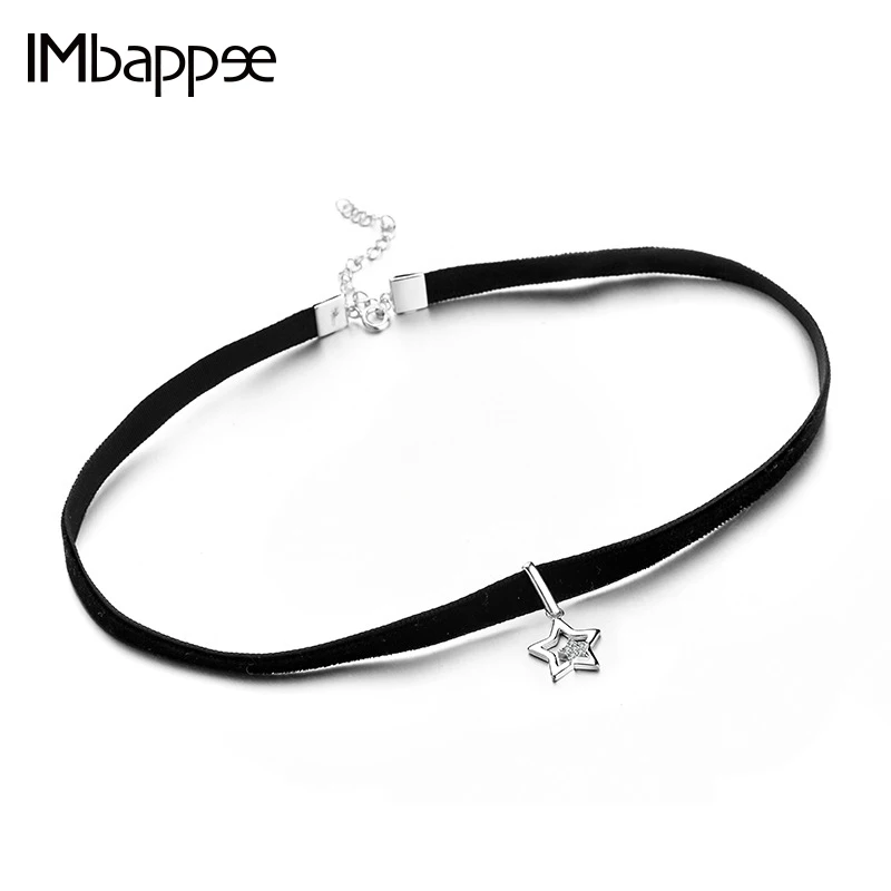 Imbappee S925 серебряная звезда колье короткое ожерелье цепь для женщины PBY N1C01