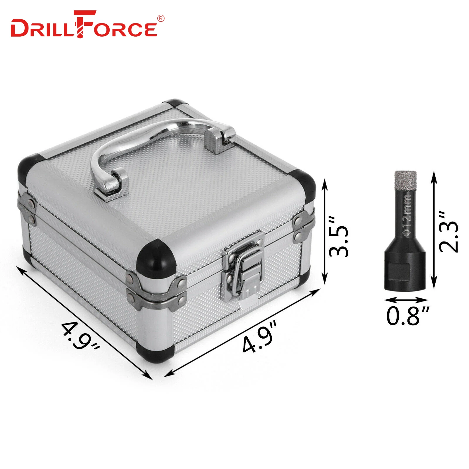 Drillforce 5 шт. алмазное отверстие Набор пил 6/8/10/12/14 мм M14 прочный Carborundum керамика