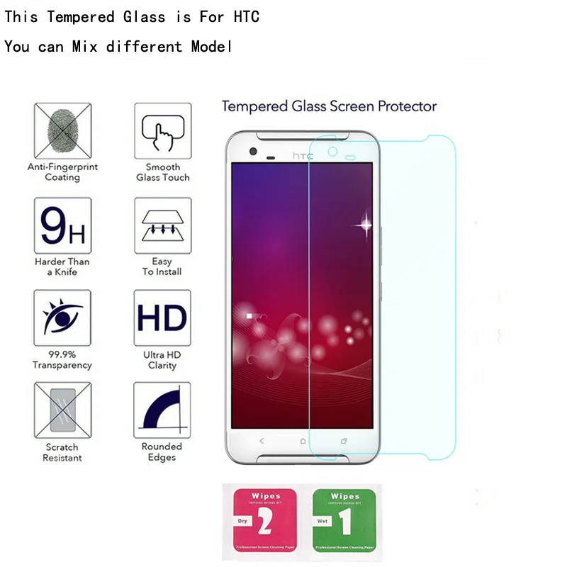 10 шт. Премиум Закаленное стекло Защитная пленка для экрана HTC Desire Pro X9 EYE D320 D326 D510 D516