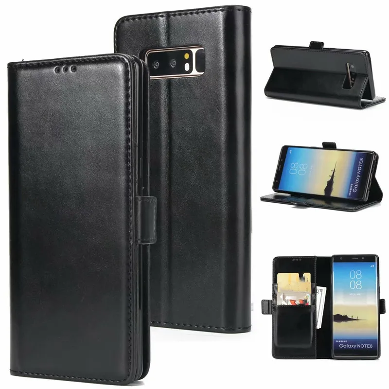 Откидная крышка кожаный чехол s чехол для телефона для samsung Galaxy S5 S6 Edge S7 S8 Plus Note 4 5 8 два сложения бумажник чехол для телефона задняя крышка