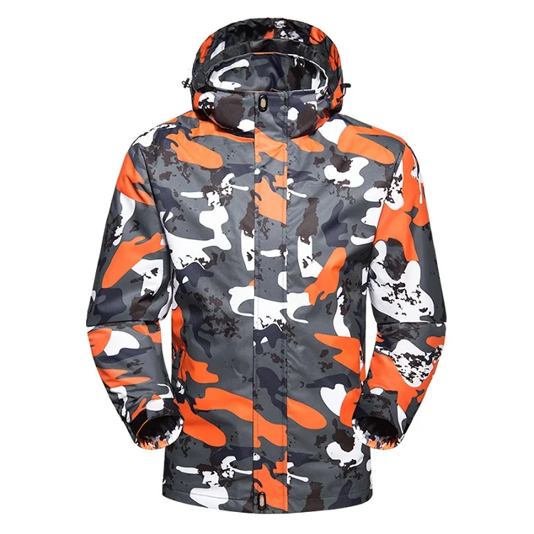 Men Orange Горные мужские женские весенние дышащие куртки, уличные водонепроницаемые пальто, походные треккинговые рыболовные женские ветровки VA157 - Цвет: Men Orange