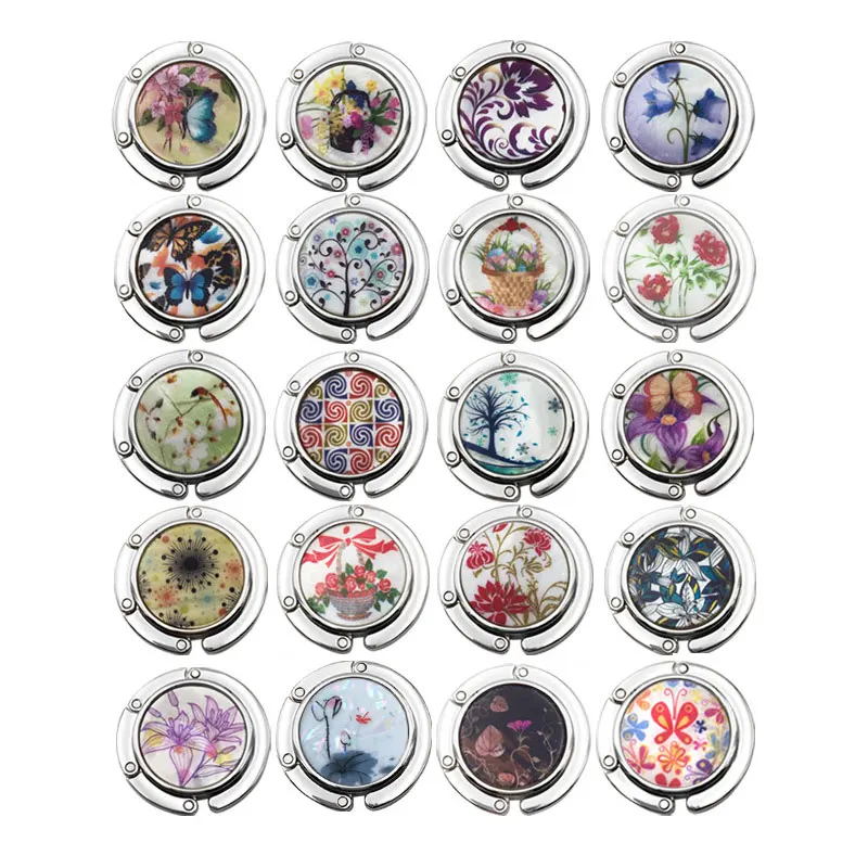 Креативная металлическая складная дамская сумка крюк вешалка круглая оболочка