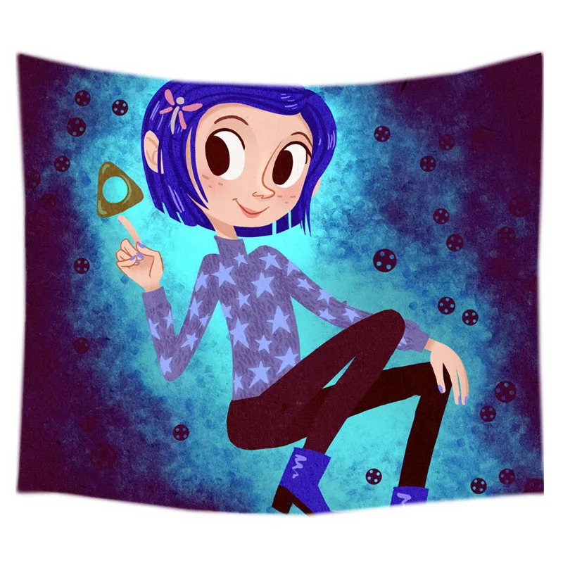 Coraline настенный гобелен кровать Манта йога коврик пляжное одеяло Кемпинг матрас