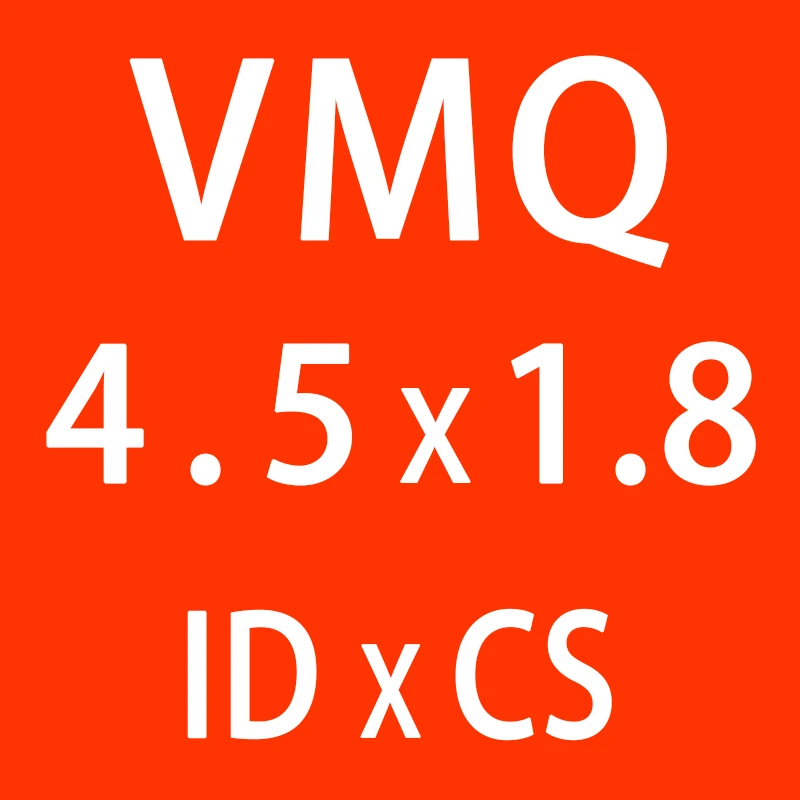 10 шт./лот красные силиконовые кольца силиконовая/VMQ-хомут с круглым воротником для мальчиков и девочек 1,8 мм Толщина ID4.5/4,87/5/5,15/5,3/5,6/6 мм резиновое уплотнительное кольцо уплотнение шайба - Цвет: ID4.5mm