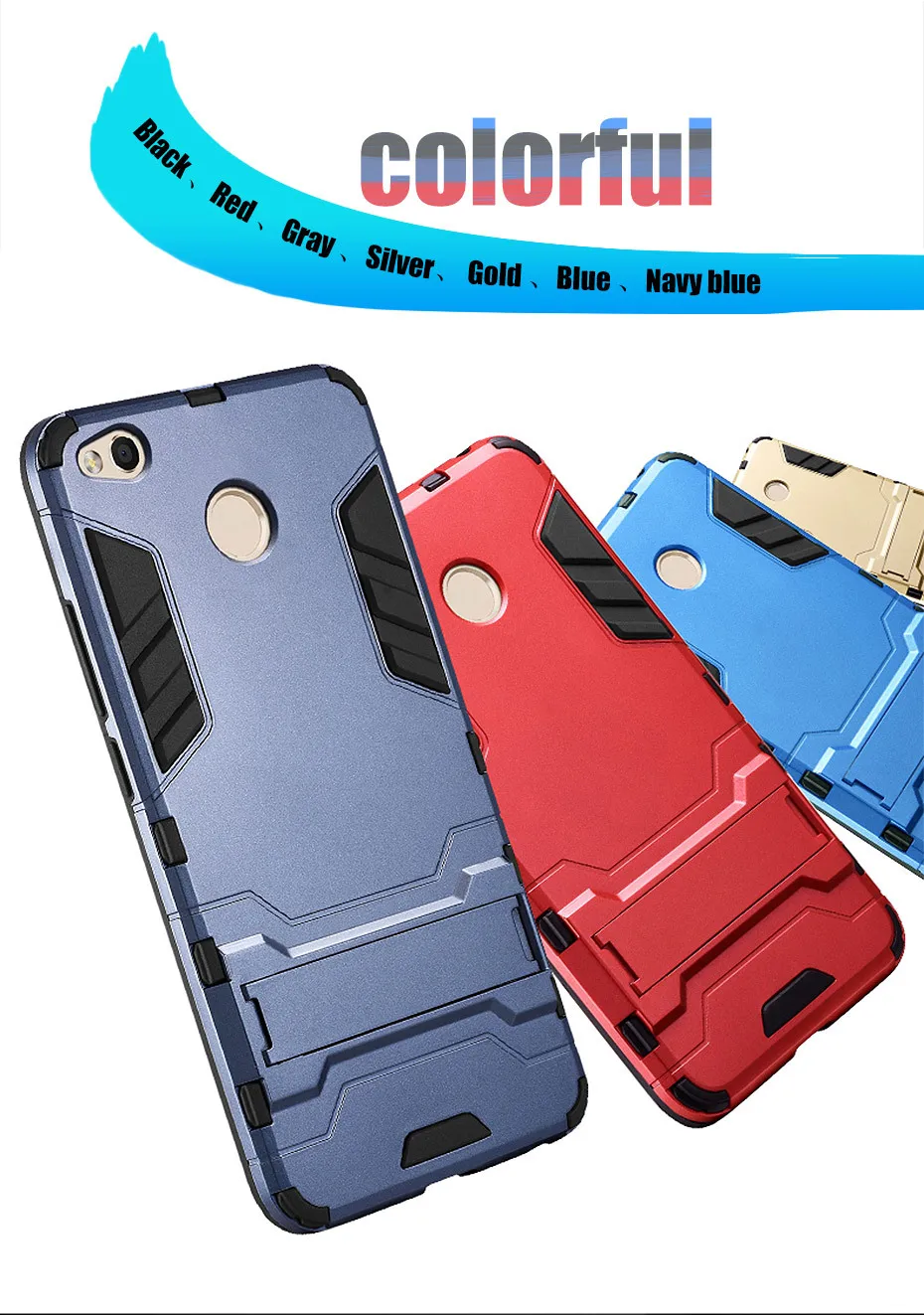 Armor Case For Xiaomi Redmi 4x Pro Shockproof Robot Silicone Rubber Hard Back Cover On Xiomi 4 X Phone Coque Xaomi | Мобильные