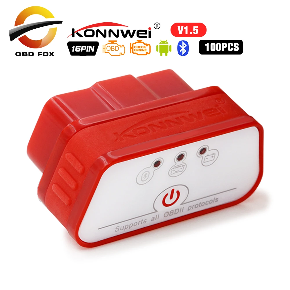 KONNWEI KW901 elm 327 bluetooth V1.5 2017 Топ Супер Мини elm327 кВт 901 wifi считыватель кодов Сканер 100 шт./лот DHL бесплатно|code reader