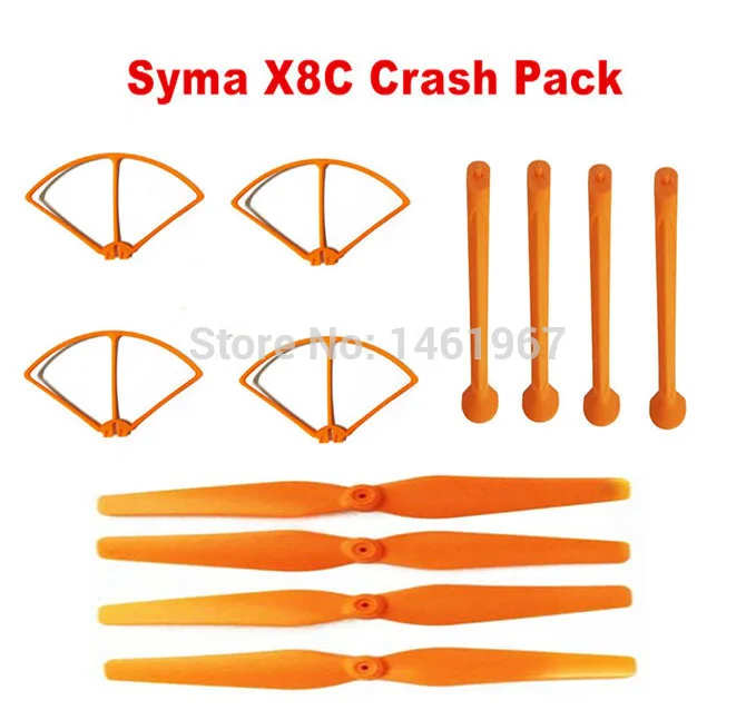 

SYMA X8C X8A RC Quadcopter Original Spare Parts Crash Pack Propeller + Landing Skid + Propeller Guard Free Shipping