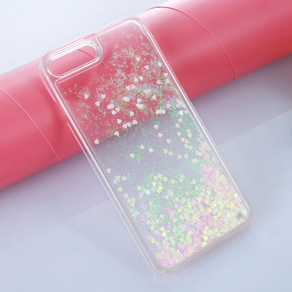 KISSCASE жидкий Телефон чехол для iPhone 7 8 6 6s плюс Чехол прозрачный зыбучие пески PC Apple 5