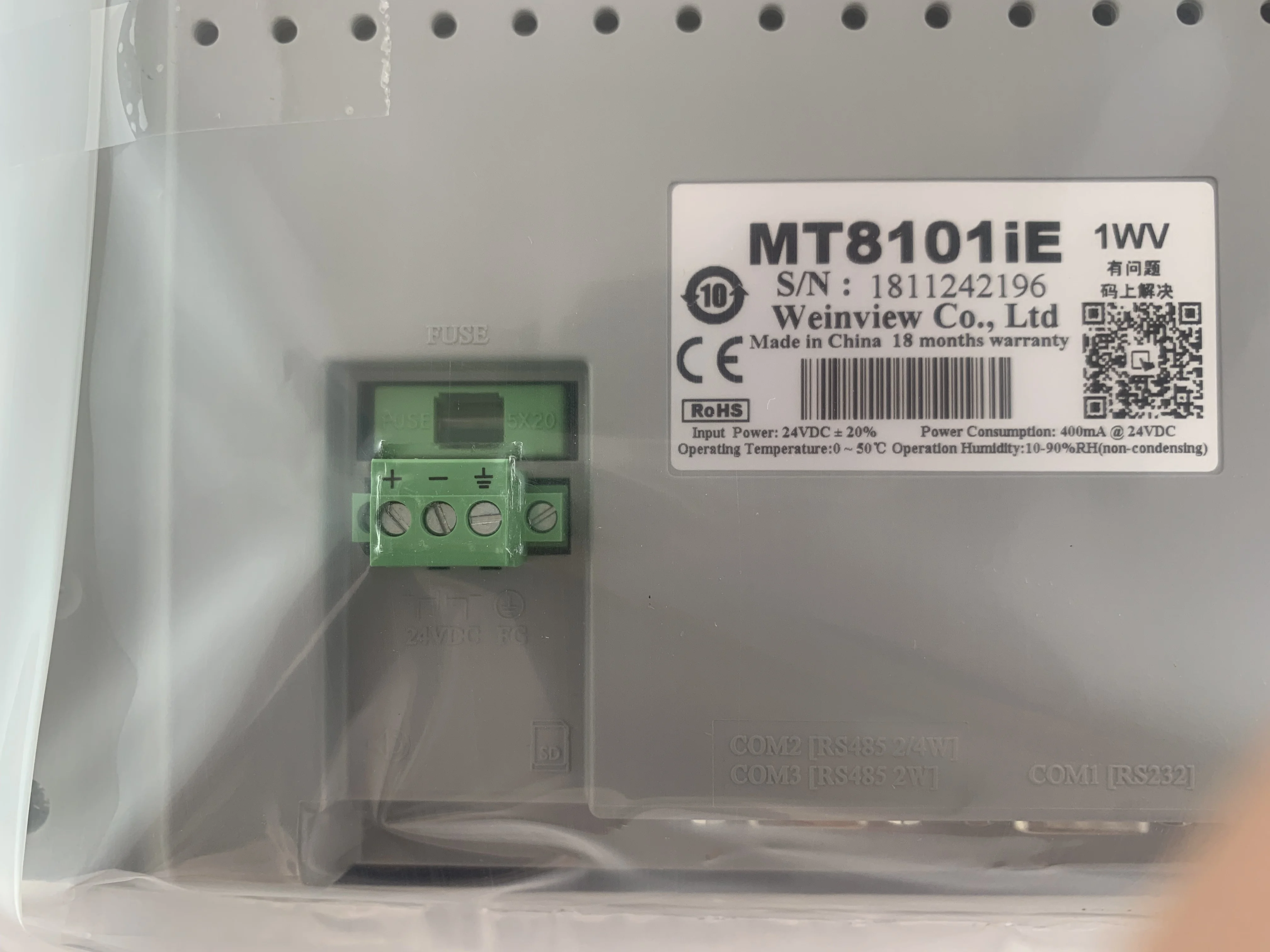 WEINTEK WEINVIEW MT8101iE EThernet 10 1 '魸x480 сенсорный экран светодиодный дисплей HMI замена