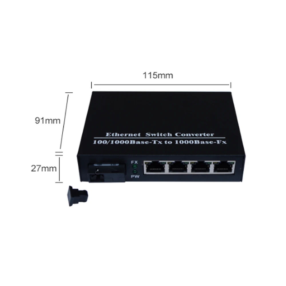 Оптоволоконный коммутатор премиум-класса на 4 порта 100 Мбит/с gigbit ethernet оптический