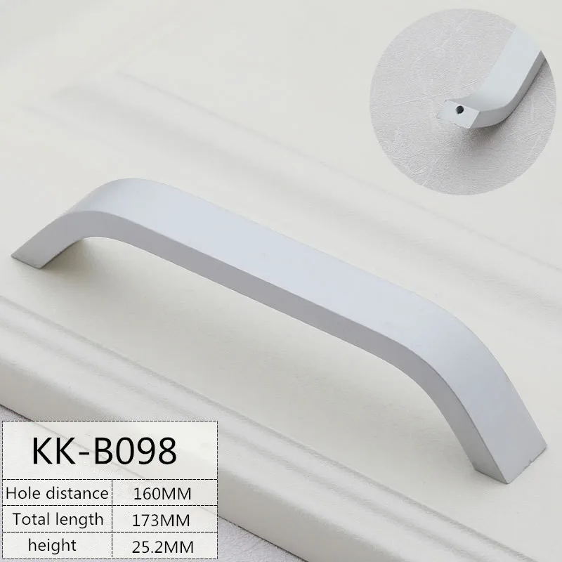 160mm KK& FING, 1 шт., современные алюминиевые ручки для дверей, простые ручки для выдвижных ящиков, для спальни, шкафа, шкафа, кухонного шкафа, ручки и ручки - Цвет: 160mm